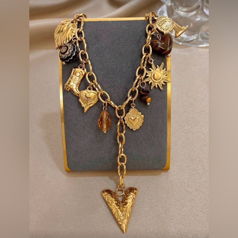 Gold Western Charm Necklace